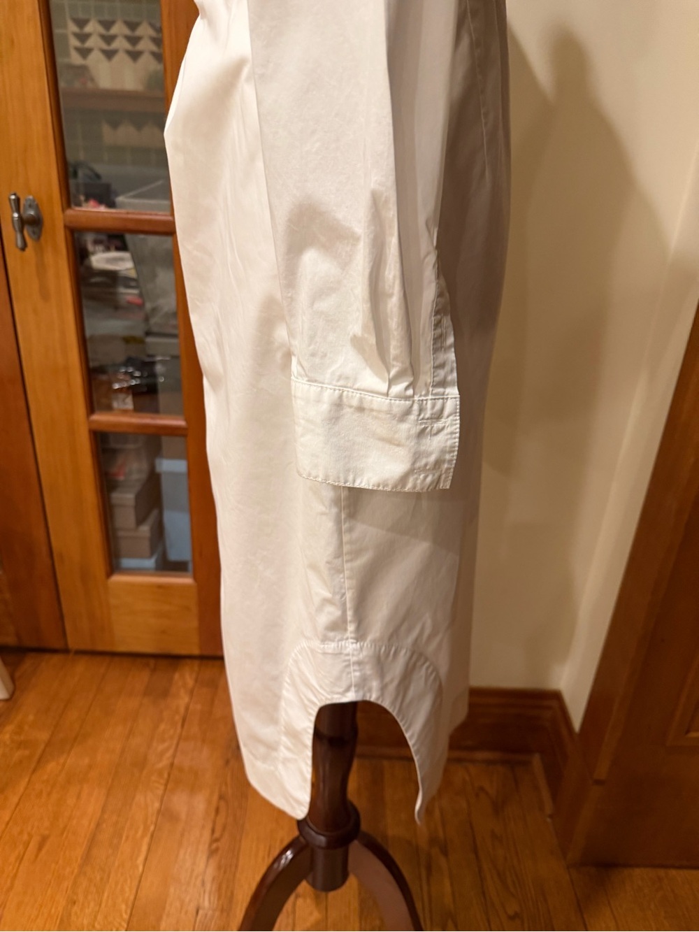 STAUD White Long-Sleeve Twist-Waist Shirt Dress - Picture 4 of 7
